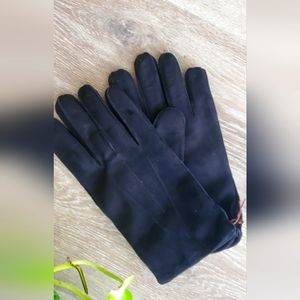 Italian Suede Leather Gloves Black NWT Luxury Winter Gloves- ORCIANI
